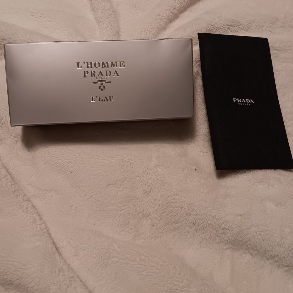 Prada Silver Box with Black Pouch